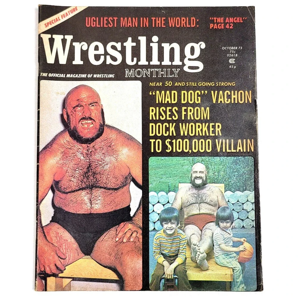 WRESTLING MONTHLY‎ - OCT 1973 / MAD DOG VACHON / CHIEF LITTLE WOLF